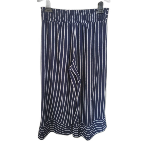 Misa Los Angeles Blue + White Striped Wide Leg Pants - Picture 2 of 6